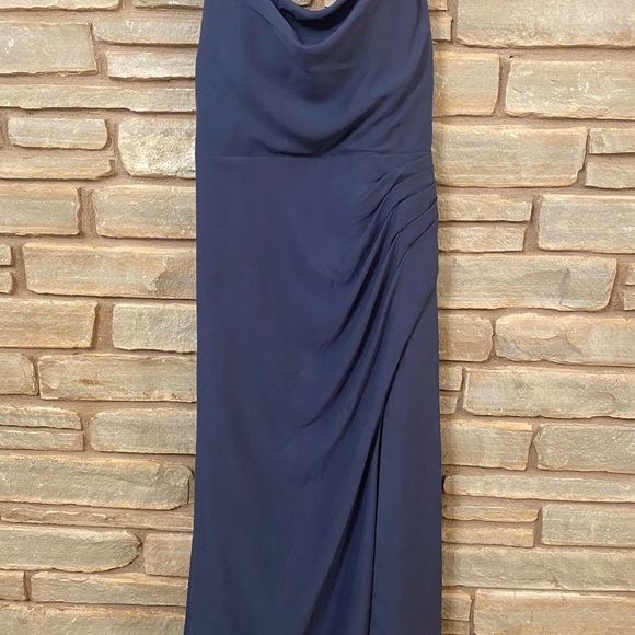 JJ’sHouse A-line Cowl Floor-Length Chiffon Bridesmaid Dress Size 8 - Picture 12 of 12